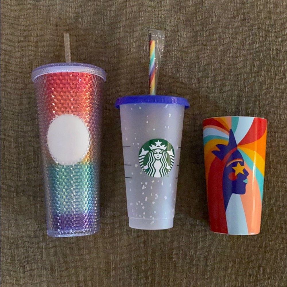 Starbucks SET OF 3 Colors Pride 2020 rainbow Cup